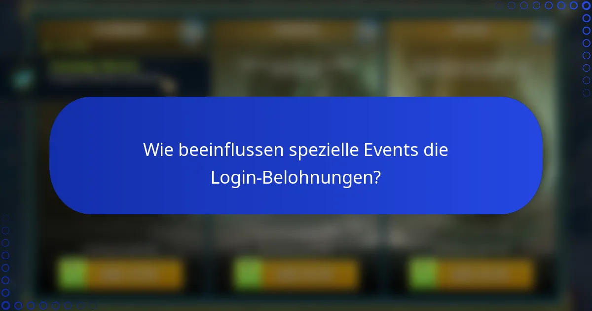 Wie beeinflussen spezielle Events die Login-Belohnungen?