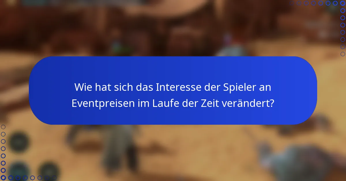 Wie hat sich das Interesse der Spieler an Eventpreisen im Laufe der Zeit verändert?