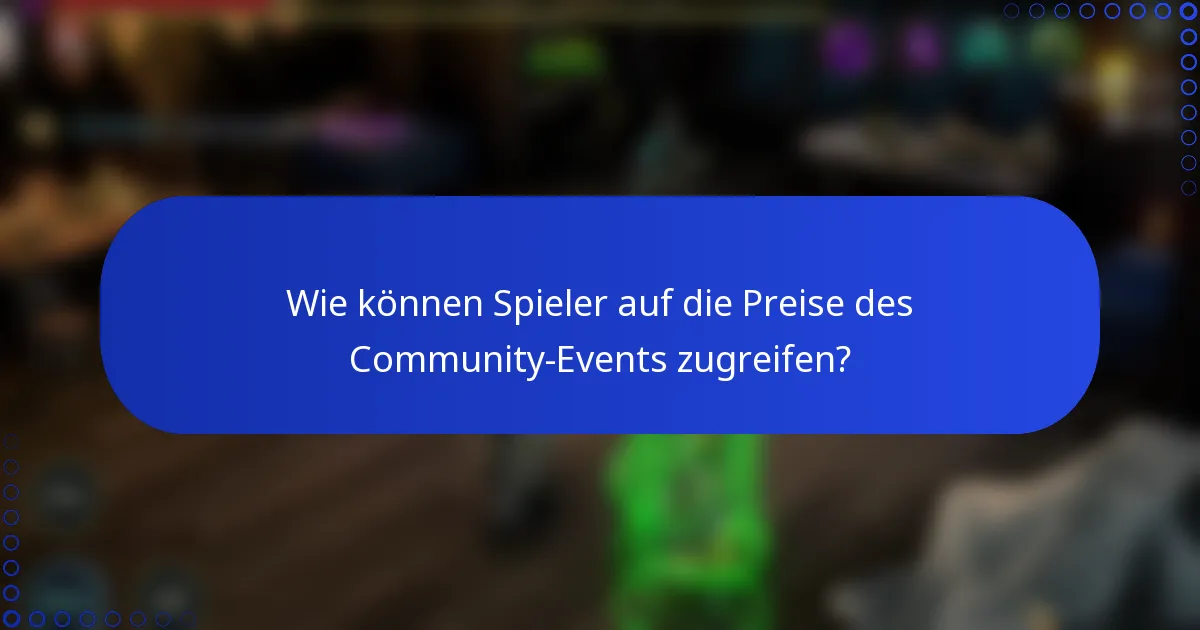 Wie können Spieler auf die Preise des Community-Events zugreifen?
