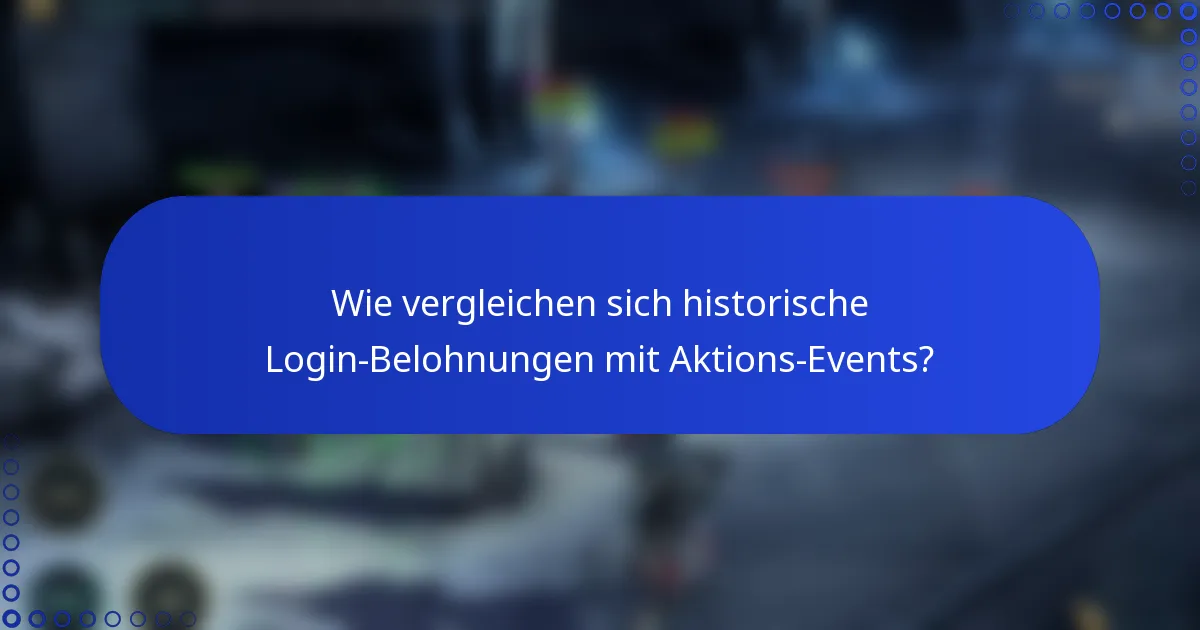 Wie vergleichen sich historische Login-Belohnungen mit Aktions-Events?